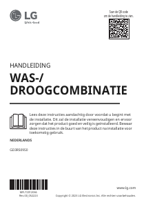 Handleiding LG GD3R509S0 Was-droog combinatie