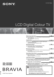 Manual Sony Bravia KDL-40V3000 LCD Television