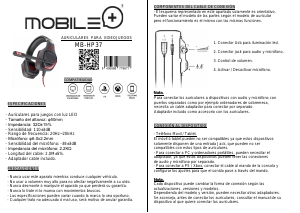 Manual de uso Mobile+ MB-HP37 Headset