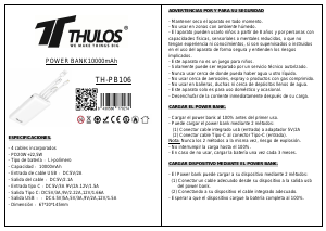 Mode d’emploi Thulos MB-PB106 Chargeur portable