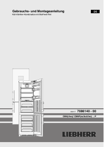 Bedienungsanleitung Liebherr CBNPbs 4858 Kühl-gefrierkombination