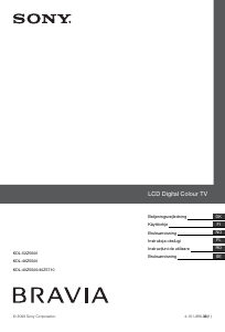 Käyttöohje Sony Bravia KDL-40Z5710 Nestekidetelevisio