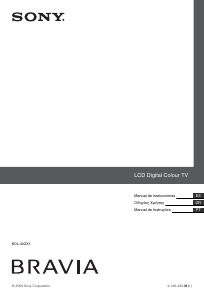 Manual Sony Bravia KDL-40ZX1 Televisor LCD