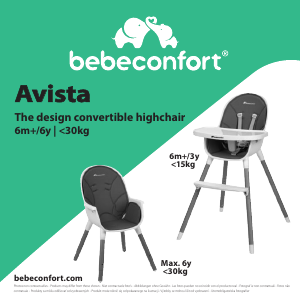 Mode d’emploi Bébé Confort Avista Chaise haute bébé