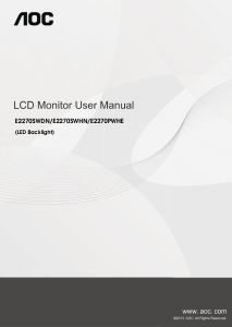 Manual AOC E2270SWDN LCD Monitor