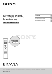 Vadovas Sony Bravia KDL-46EX710 Skystakristalis televizorius