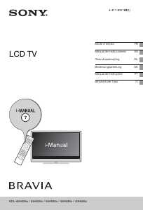 Mode d’emploi Sony Bravia KDL-46HX853 Téléviseur LCD