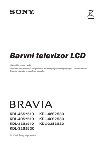 Priročnik Sony Bravia KDL-46S2510 LCD-televizor