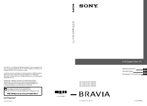 Manual Sony Bravia KDL-46W4500 LCD Television