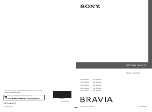 Manual Sony Bravia KDL-46W5820 LCD Television