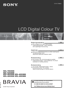 Brugsanvisning Sony Bravia KDL-46X3500 LCD TV