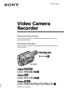 Manual Sony CCD-TR417E Câmara de vídeo