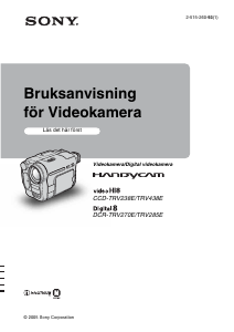 Bruksanvisning Sony CCD-TRV238E Videokamera