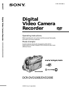 Manual Sony DCR-DVD100E Camcorder