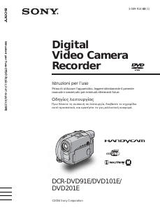 Manuale Sony DCR-DVD101E Videocamera