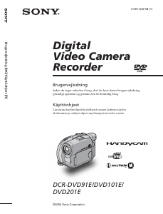 Käyttöohje Sony DCR-DVD201E Kameranauhuri
