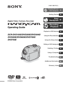 Manual Sony DCR-DVD205E Camcorder