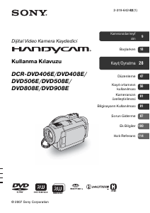 Kullanım kılavuzu Sony DCR-DVD406E Kaydedici kamera