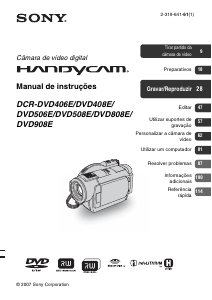 Manual Sony DCR-DVD506E Câmara de vídeo