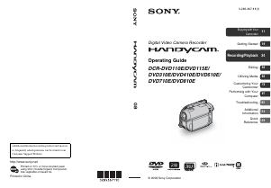 Manual Sony DCR-DVD610E Camcorder