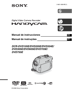 Manual Sony DCR-DVD755E Câmara de vídeo
