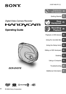 Manual Sony DCR-DVD7E Camcorder