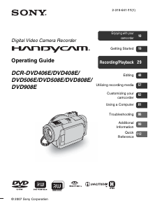 Manual Sony DCR-DVD808E Camcorder