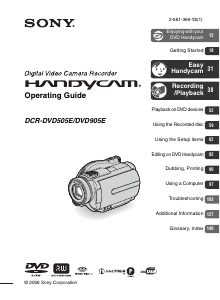 Manual Sony DCR-DVD905E Camcorder