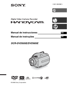 Manual Sony DCR-DVD905E Câmara de vídeo