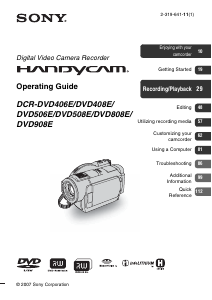 Manual Sony DCR-DVD908E Camcorder