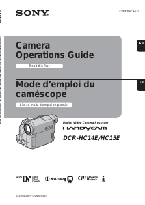Manual Sony DCR-HC14E Camcorder