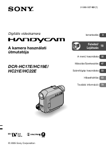 Használati útmutató Sony DCR-HC19E Videokamera