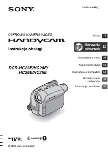 Instrukcja Sony DCR-HC23E Kamera
