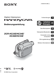 Bedienungsanleitung Sony DCR-HC26E Camcorder