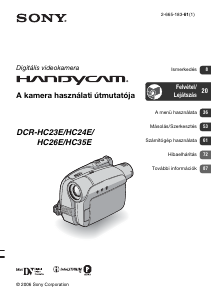 Használati útmutató Sony DCR-HC26E Videokamera