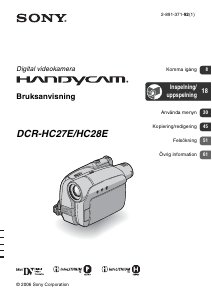 Bruksanvisning Sony DCR-HC27E Videokamera