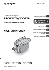 Manuale Sony DCR-HC27E Videocamera