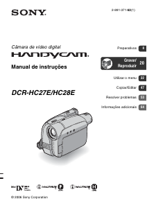 Manual Sony DCR-HC28E Câmara de vídeo