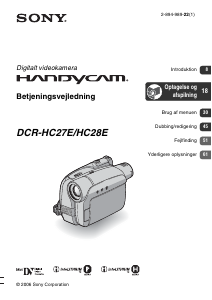 Brugsanvisning Sony DCR-HC28E Videokamera