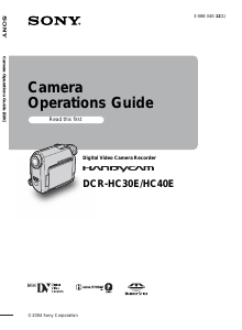 Manual Sony DCR-HC30E Camcorder