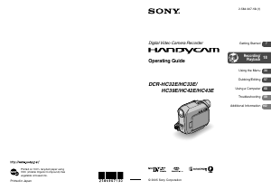 Manual Sony DCR-HC32E Camcorder