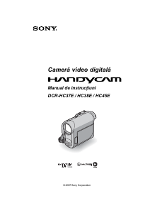 Manual Sony DCR-HC37E Cameră video