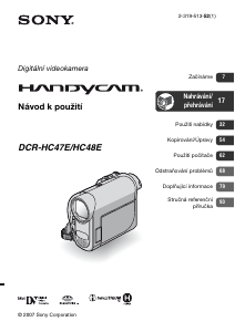 Manuál Sony DCR-HC47E Videokamera