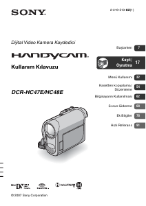 Kullanım kılavuzu Sony DCR-HC47E Kaydedici kamera