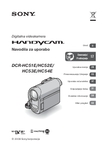 Priročnik Sony DCR-HC51E Prenosna kamera