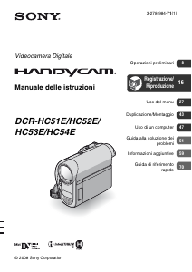 Manuale Sony DCR-HC53E Videocamera