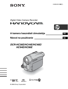 Használati útmutató Sony DCR-HC94E Videokamera