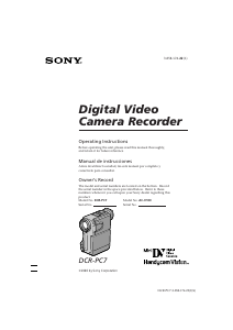 Manual de uso Sony DCR-PC7E Videocámara