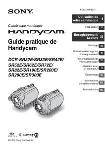 Mode d’emploi Sony DCR-SR33E Caméscope