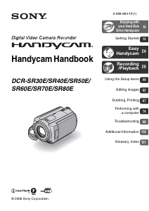 Manual Sony DCR-SR40E Camcorder